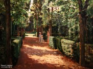 Иван Шультце. В парке. Фрагмент. 1920-1921 г. Холст, масло. Фоторепродукция Татьяны Шепелевой