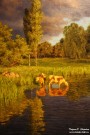 Иван Шультце. Надвигающаяся гроза. Фрагмент. Ок. 1925-1927 г. Холст, масло. Фоторепродукция Татьяны Шепелевой