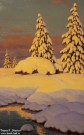 Иван Шультце. Царство тишины. Фрагмент. Ок. 1927-1930 г. Холст, масло. Фоторепродукция Татьяны Шепелевой
