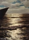 Иван Шультце. Морской пейзаж при луне. Фрагмент. 1923 г. Холст, масло. Фоторепродукция Татьяны Шепелевой
