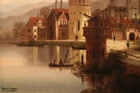 Жуковский В.А.. Замок в городе Андернах на Рейне. Фрагмент. После 1839  Холст, масло. МТ. Фоторепродукция Татьяны Шепелевой