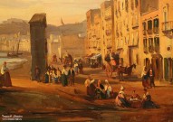 Щедрин С.Ф. Набережная в Неаполе. Фрагмент. 1825  Холст, масло. МТ. Фоторепродукция Татьяны Шепелевой