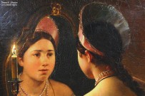 Брюллов К.П.. Гадающая Светлана. Фрагмент. 1836  Холст, масло. НГХМ. Фоторепродукция Татьяны Шепелевой