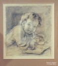 Тропинин В.А. Мальчик с книгой. 1801. Бумага, карандаш графитный, карандаш итальянский. МТ. Фоторепродукция Татьяны Шепелевой