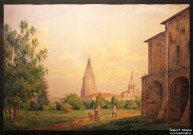 Корнеев А.Е.. Подмосковное село Коломенское. 1851. Бумага, акварель. МТ. Фоторепродукция Татьяны Шепелевой
