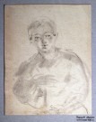 Тропинин В.А. Девушка со свечой. 1830-е. Бумага, итальянский карандаш. НГХМ. Фоторепродукция Татьяны Шепелевой