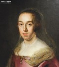 Адам Камерариус (ок.1629 – после 1666). Портрет женщины в пурпурном платье с жемчужной подвеской. Фрагмент. Голландская школа. Фоторепродукция Татьяны Шепелевой