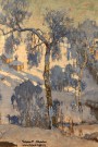 К.И. Горбатов. Зимний пейзаж с церковью. Фрагмент. 1925 г. Фоторепродукция Татьяны Шепелевой