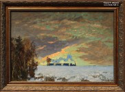 К.И. Горбатов. Зимний пейзаж с паровозом. Начало 1920-х гг. Фоторепродукция Татьяны Шепелевой