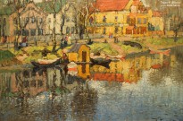 К.И. Горбатов. Окрестности Петербурга. Фрагмент. 1920 г. Фоторепродукция Татьяны Шепелевой