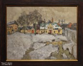 К.И. Горбатов. Провинция. Россия. 1915 г. Картон, гуашь, белила, акварель Фоторепродукция Татьяны Шепелевой