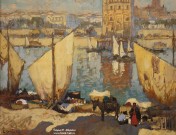 К.И. Горбатов. Севилья. Испания. Фрагмент. 1913 г. Картон, бумага, гуашь Фоторепродукция Татьяны Шепелевой