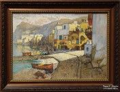 К.И. Горбатов. Рыбная ловля на Капри. 1930 г. Картон, гуашь Фоторепродукция Татьяны Шепелевой
