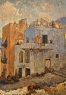 К.И. Горбатов. Рыбацкая улица. Капри. Фрагмент. Конец 1930-х – начало 1940-х гг. Фоторепродукция Татьяны Шепелевой