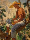 К.И. Горбатов. Итальянский садовник. Фрагмент. 1926 г.  Фоторепродукция Татьяны Шепелевой