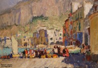 К.И. Горбатов. Капри. У гавани. Фрагмент. 1925 г. Фоторепродукция Татьяны Шепелевой