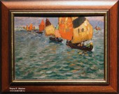 К.И. Горбатов. Кьоджа. Парусники. 1926 г. Фоторепродукция Татьяны Шепелевой
