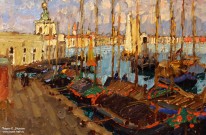К.И. Горбатов. Набережная Дзаттере - Неисцелимых. Фрагмент. 1930-е гг. Фоторепродукция Татьяны Шепелевой