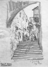 К.И. Горбатов. Яффа. Улица. 1934 г. Бумага, карандаш Фоторепродукция Татьяны Шепелевой