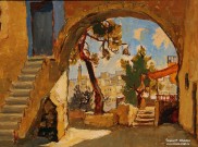 К.И. Горбатов. Восточный дворик. Фрагмент. 1930-е гг.  Фоторепродукция Татьяны Шепелевой