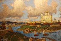 К.И. Горбатов. Осень в Пскове. Фрагмент. 1930-е гг. (?) Фоторепродукция Татьяны Шепелевой