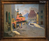 К.И. Горбатов. Халль. Вид улицы с церковью. 1930-е гг. Фоторепродукция Татьяны Шепелевой