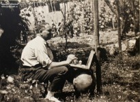 Константин Горбатов на пленэре. Фоторепродукция Татьяны Шепелевой