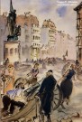 Т.А. Маврина. Иллюстрация к роману Жюля Валлеса ''Инсургент''. 1936. Бумага, акварель, тушь, перо. Фоторепродукция Татьяны Шепелевой