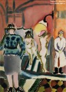 Т.А. Маврина. В раздевалке московской бани. Женское отделение. 1939. Бумага, акварель, гуашь, графитный карандаш. Фоторепродукция Татьяны Шепелевой