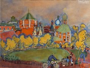 Т.А. Маврина. Загорск. 15 сентября 1957 года. Бумага, гуашь, акварель, белила, карандаш. Фоторепродукция Татьяны Шепелевой