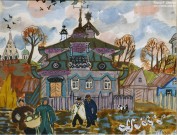 Т.А. Маврина. Переславль-Залесский. Гуси. 19 октября 1957 года. Бумага, гуашь, акварель, темпера. Фоторепродукция Татьяны Шепелевой