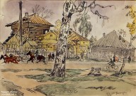 Т.А. Маврина. Вологда. 23 сентября 1950 года. Бумага, акварель, графитный карандаш. Фоторепродукция Татьяны Шепелевой