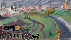 Т.А. Маврина. Суздаль. Едут с базара. 1957. Бумага, гуашь, акварель, темпера, белила, карандаш. Фоторепродукция Татьяны Шепелевой