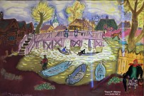 Т.А. Маврина. Река Трубеж. Переславль-Залесский. 1958. Бумага, гуашь, акварель, темпера. Фоторепродукция Татьяны Шепелевой