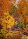 Сергей Андрияка. Солнечная осень. 2011. Бумага, акварель. Фоторепродукция Татьяны Шепелевой