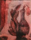 Лена Мальцева. Лавр и роза. 2000. Картон, тушь. Из коллекции А. Шендеровой. Фоторепродукция Татьяны Шепелевой