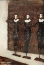 Лена Мальцева. Витрина. 2023. Картон, тушь. Фоторепродукция Татьяны Шепелевой