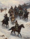 Чагадаев А.С. Переход русской армии через Балканы. Фрагмент. Холст, масло. 2009. Фоторепродукция Татьяны Шепелев