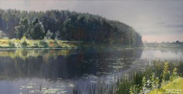 Ананьев Д.А. На реке Медведице. Фрагмент. Холст, масло. 2014. Фоторепродукция Татьяны Шепелевой
