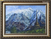 Светлана Душина. Храм у подножья. 2023 г. Фоторепродукция Татьяны Шепелевой
