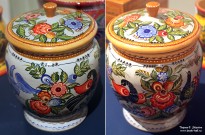 Наталья Приваловская. Сахарница ''Синие птицы''. Фото Татьяны Шепелевой. 2024 год