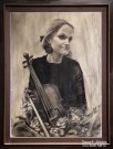 Николай Ростовцев. Портрет ''Даша''. 2016. Бумага, уголь. Фоторепродукция Татьяны Шепелевой