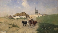 Франц Рубо. В Таврической губернии. 1883 г. Холст, масло. Фоторепродукция Татьяны Шепелевой
