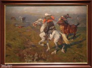 Франц Рубо. Всадники. 1903. Холст, масло. НГХМ. Фоторепродукция Татьяны Шепелевой