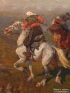 Франц Рубо. Всадники. Фрагмент. 1903. Холст, масло. НГХМ. Фоторепродукция Татьяны Шепелевой