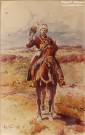 Франц Рубо. Царский сокольник. 1897. Бумага, акварель, белила. Фоторепродукция Татьяны Шепелевой