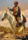 Франц Рубо. Всадник. Фрагмент. 1886 г. Дерево, масло. Фоторепродукция Татьяны Шепелевой