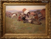 Франц Рубо. Горцы на привале. 1900 г. Холст, масло. Фоторепродукция Татьяны Шепелевой