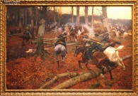 Франц Рубо. Кавказская разведка. 1901 г. Холст, масло. Фоторепродукция Татьяны Шепелевой
