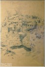 Франц Рубо. Город на Кавказе. 1884 г. Бумага, карандаш графитный. Фоторепродукция Татьяны Шепелевой